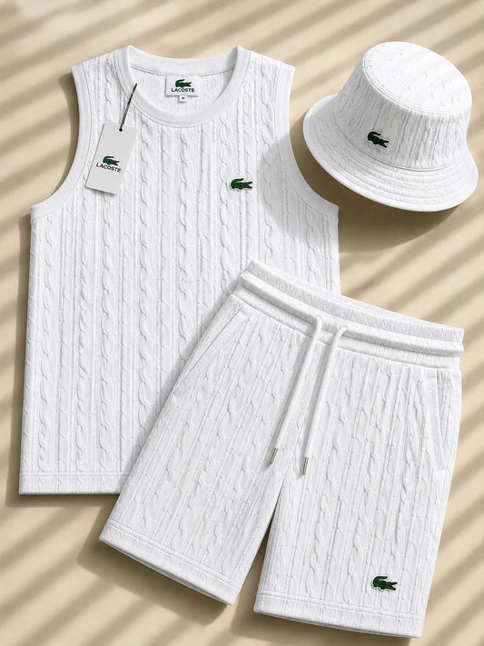Men Soft Knit Vest Co-Ord Set