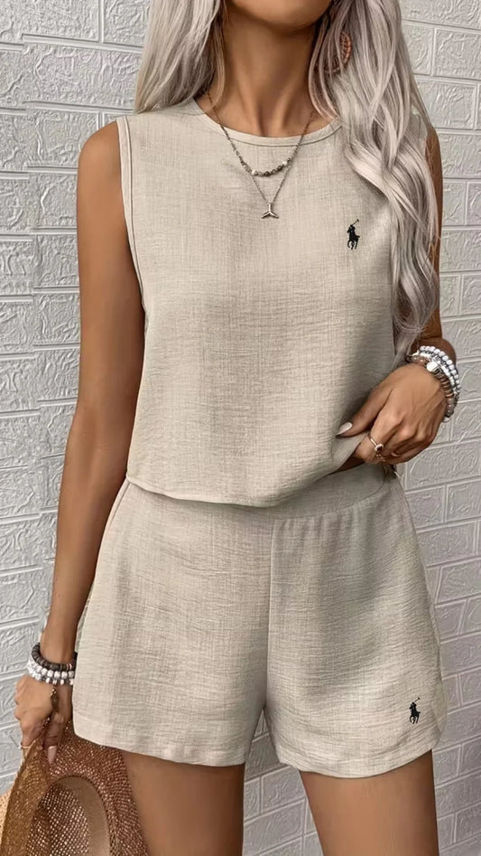 Summer Sleeveless Top and Shorts Set