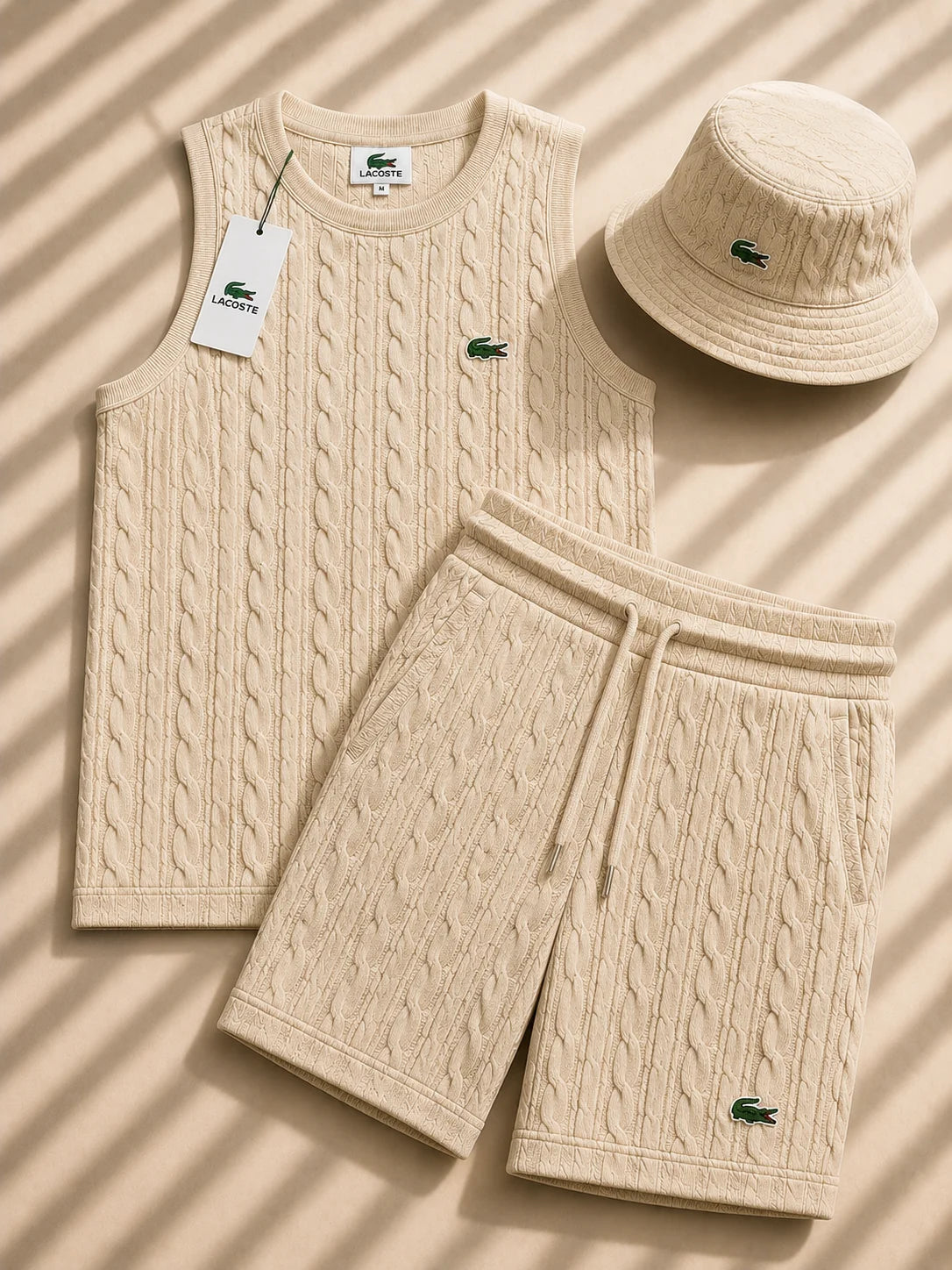Men Soft Knit Vest Co-Ord Set