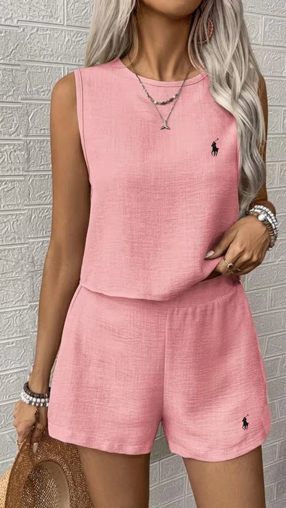 Summer Sleeveless Top and Shorts Set