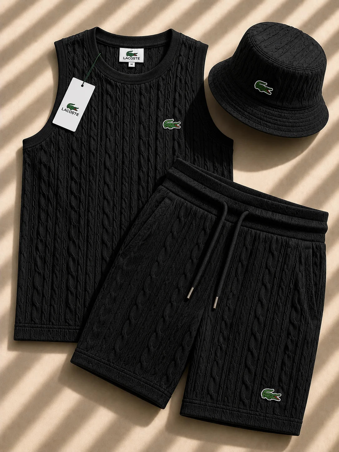Men Soft Knit Vest Co-Ord Set