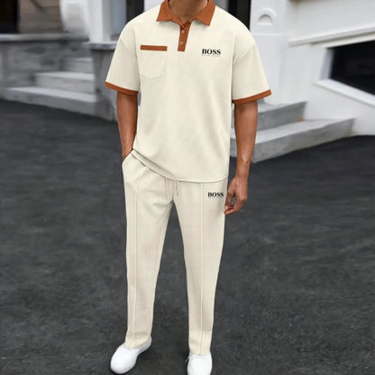 HB-Men's Elegant Casual 2-Piece Set
