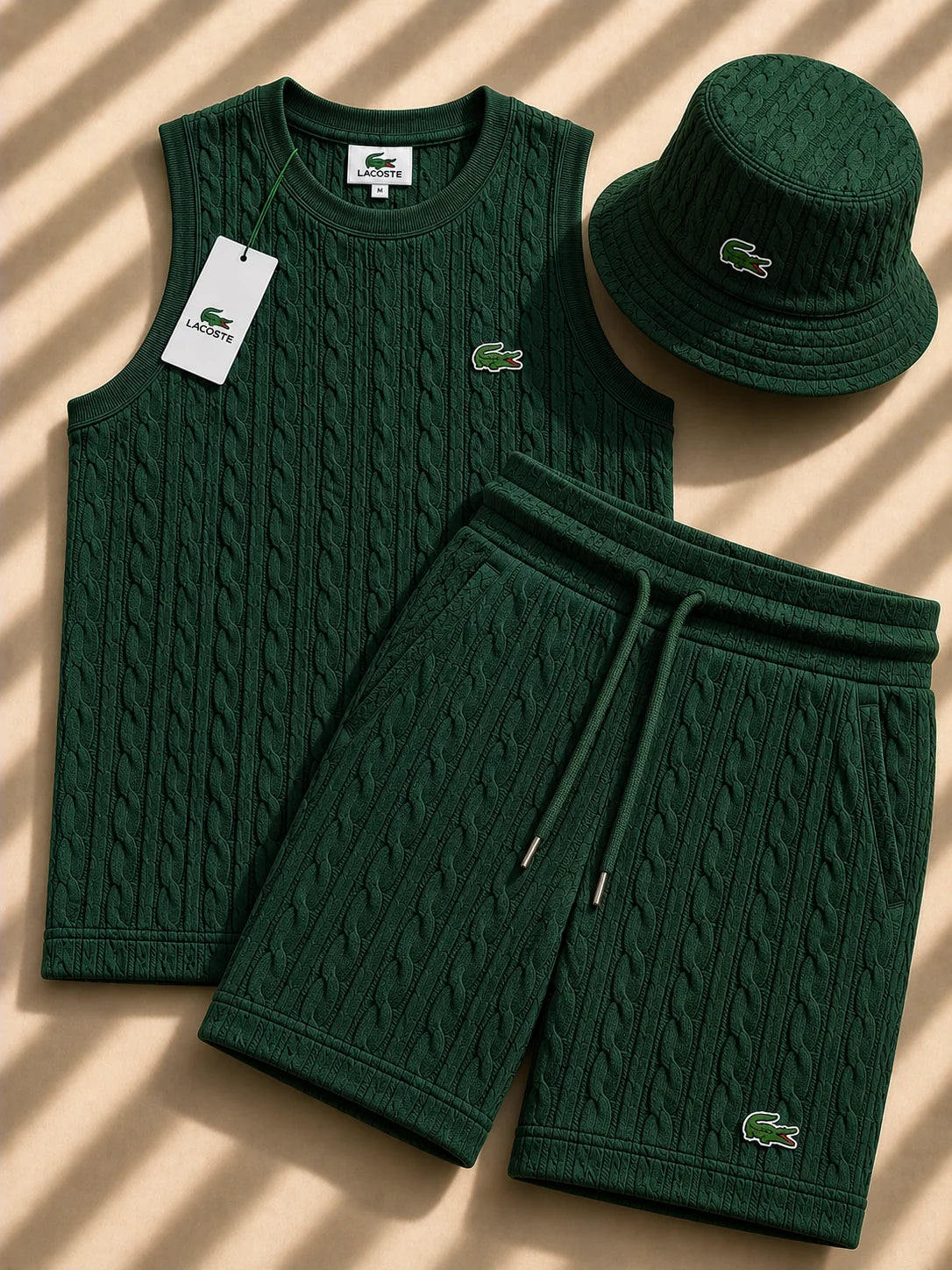 Men Soft Knit Vest Co-Ord Set