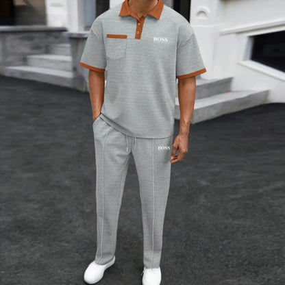 HB-Men's Elegant Casual 2-Piece Set