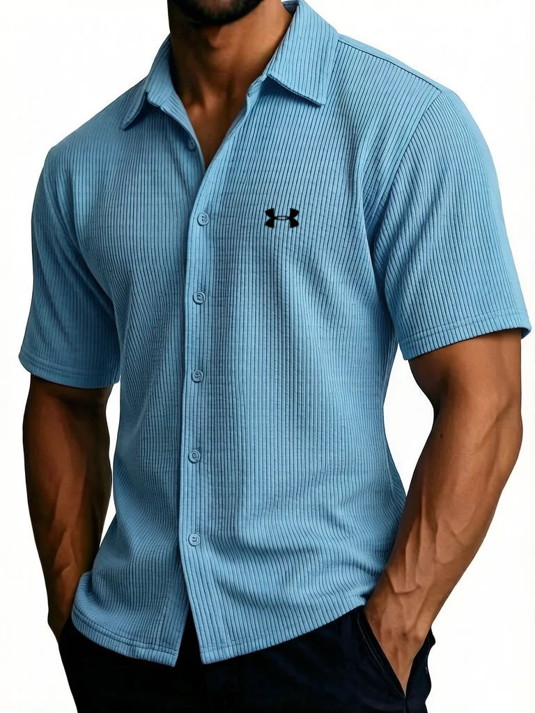 Men's Comfortable Ribbed Cotton Shirt
