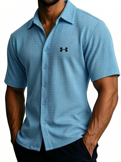 Men's Comfortable Ribbed Cotton Shirt