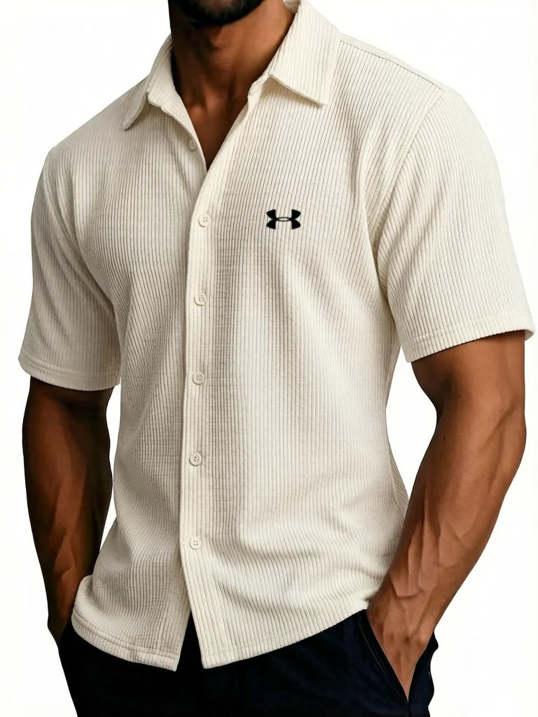 Men's Comfortable Ribbed Cotton Shirt