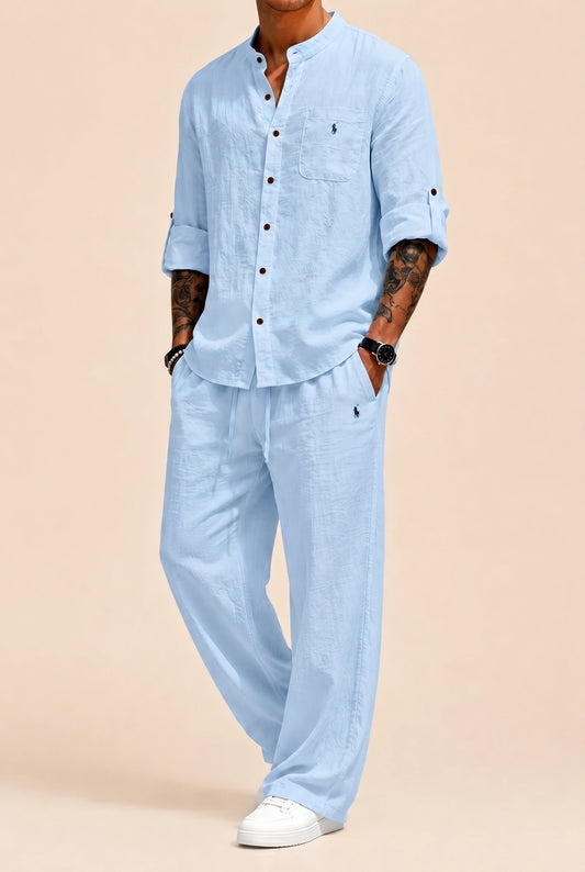 RL™ | Linen-Cotton Shirt and Trousers Set
