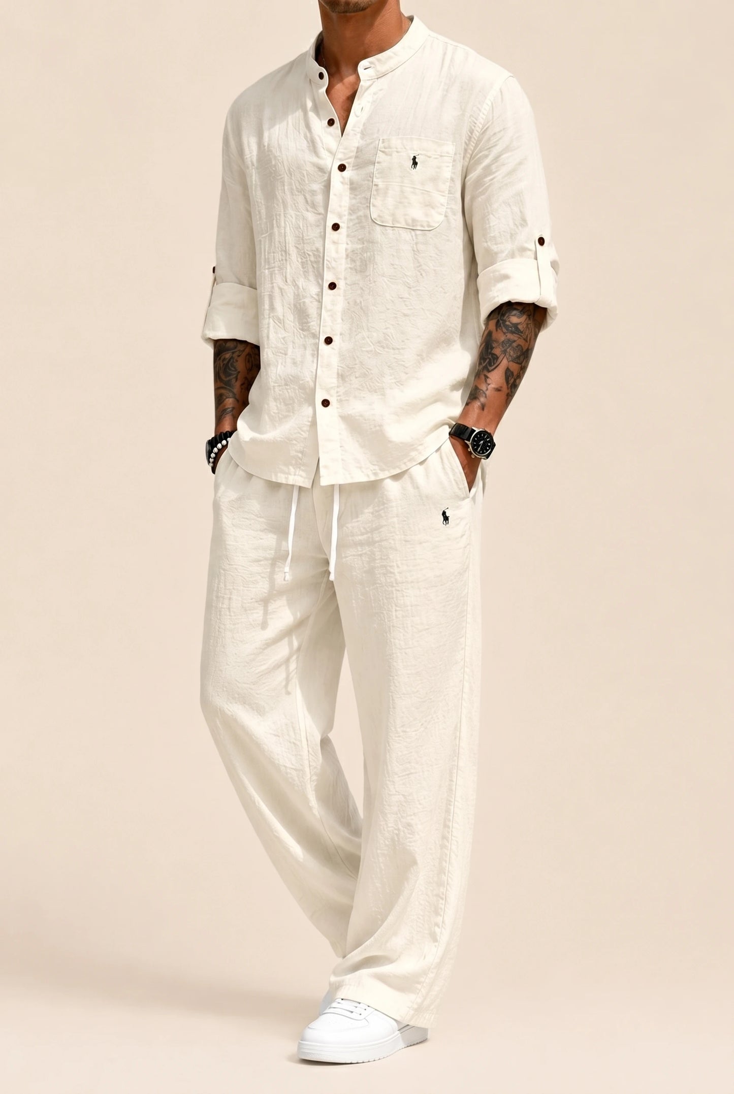 RL™ | Linen-Cotton Shirt and Trousers Set