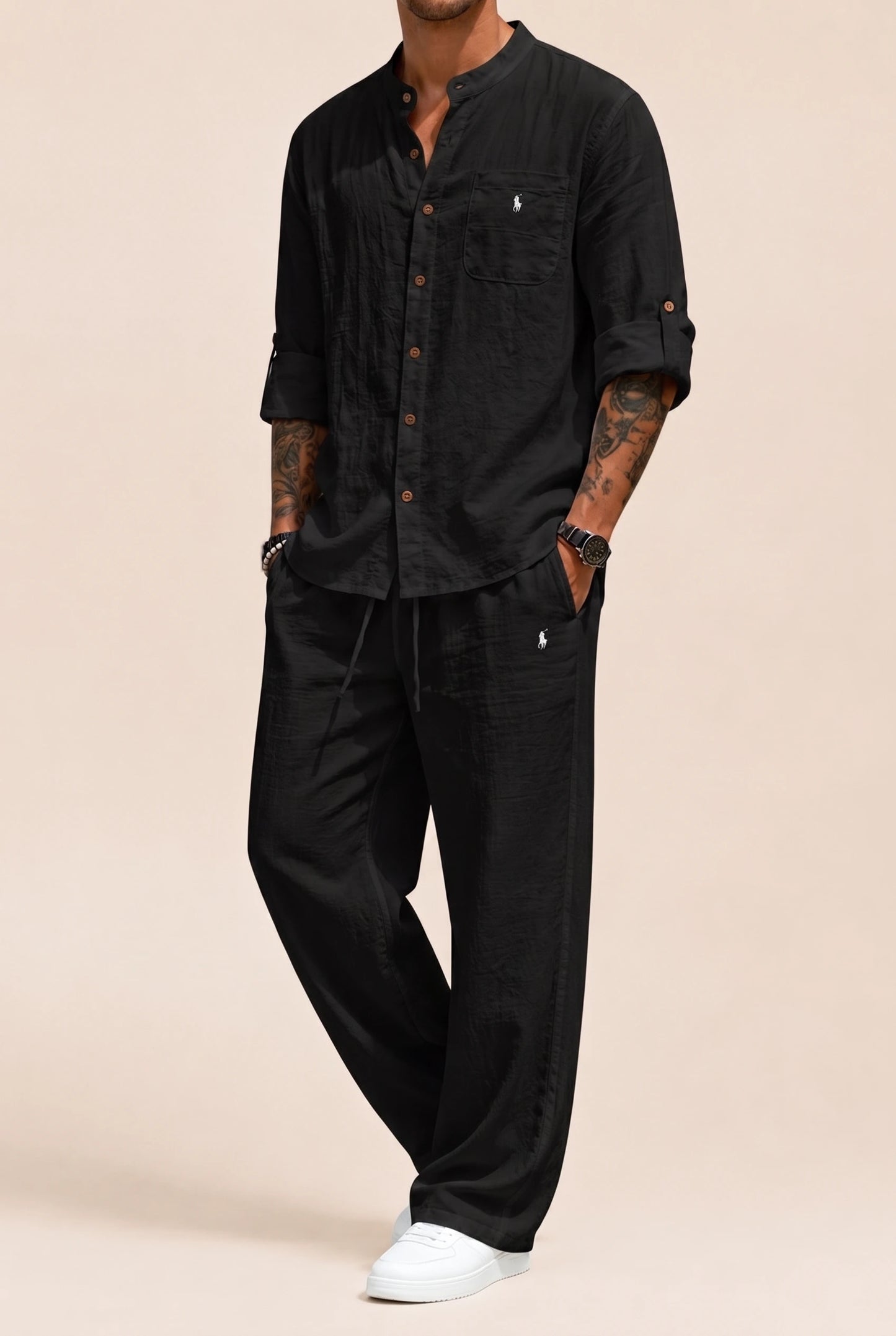 RL™ | Linen-Cotton Shirt and Trousers Set