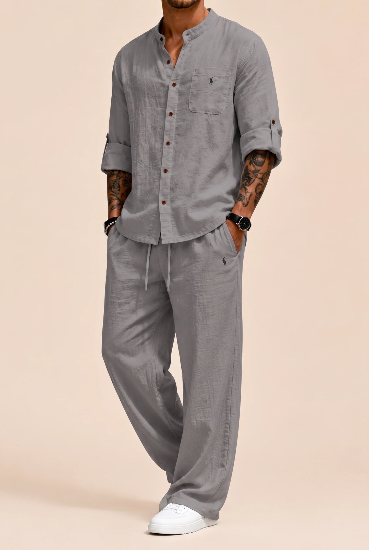 RL™ | Linen-Cotton Shirt and Trousers Set