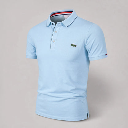 Piqué polo shirt with a classic collar
