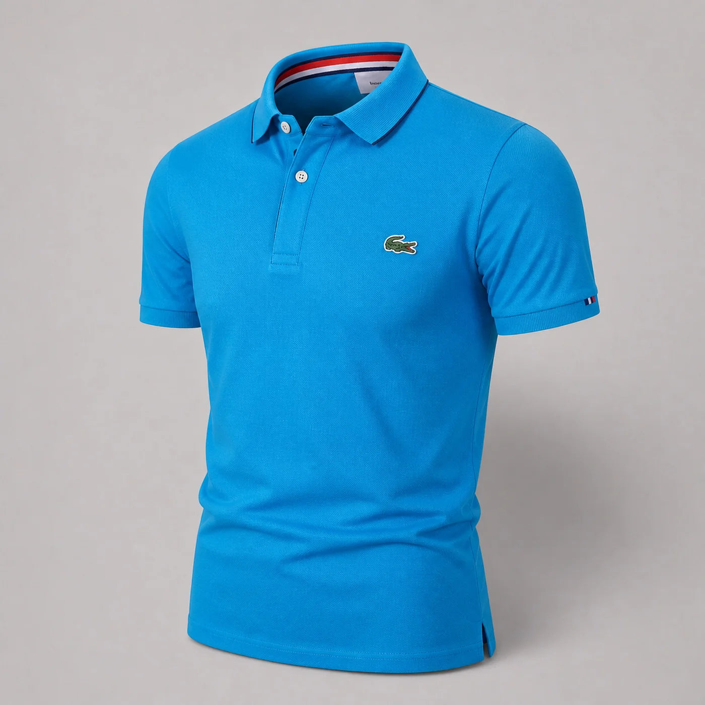Piqué polo shirt with a classic collar
