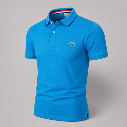Piqué polo shirt with a classic collar