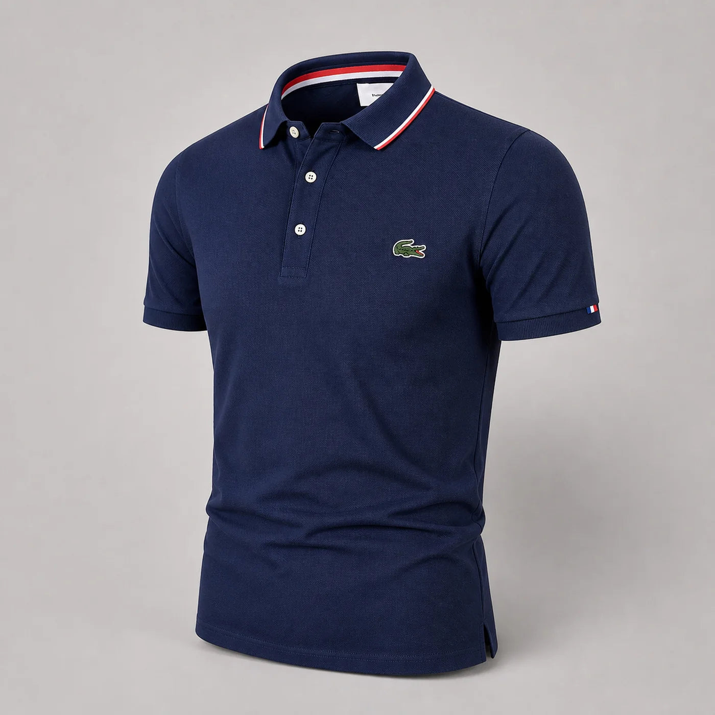 Piqué polo shirt with a classic collar