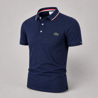 Piqué polo shirt with a classic collar