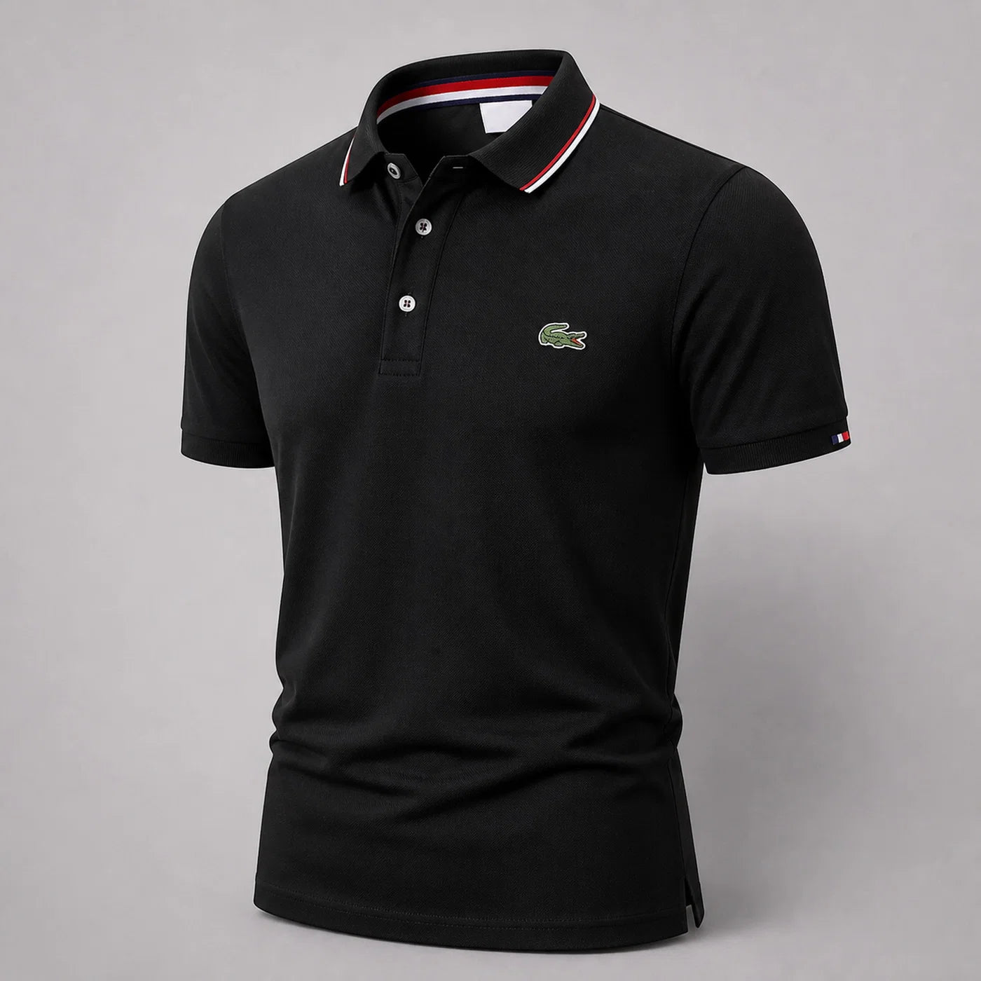 Piqué polo shirt with a classic collar