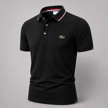 Piqué polo shirt with a classic collar
