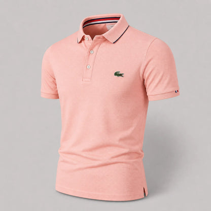 Piqué polo shirt with a classic collar