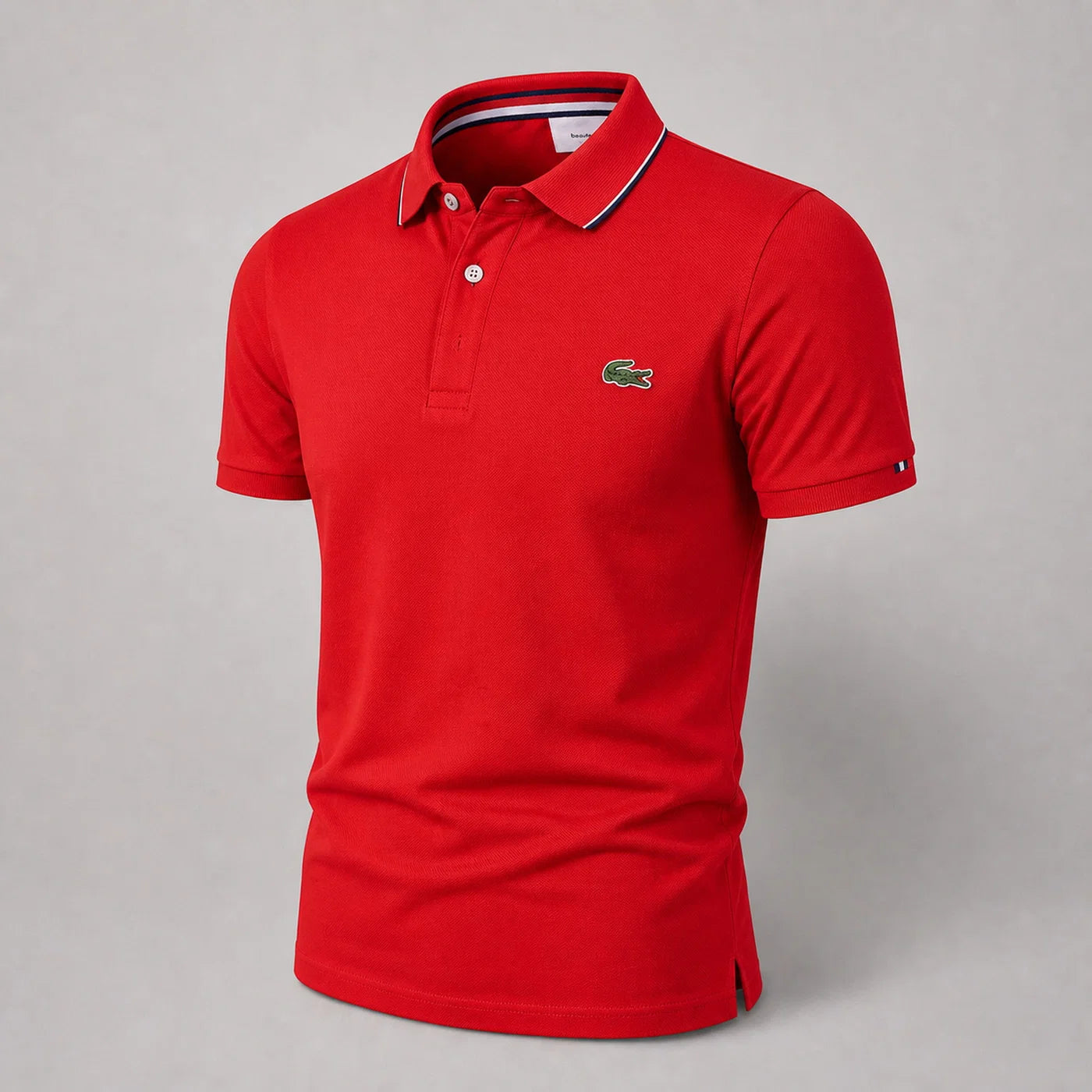 Piqué polo shirt with a classic collar