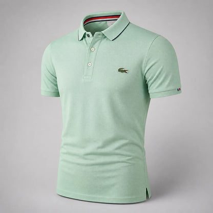 Piqué polo shirt with a classic collar